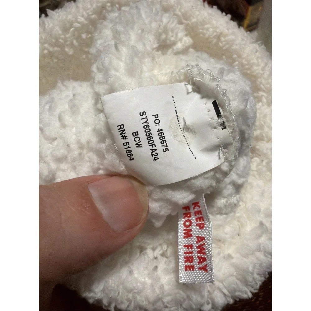 Patagonia Hat Beanie Fleece Bear Ears Kids White Sherpa Furry Friends Winter